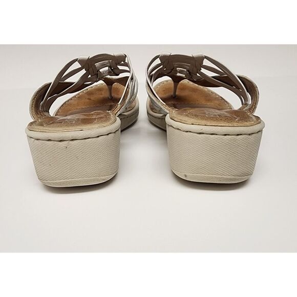 Born Tansey Wedge Slide Sandal Shoes Color White Size 8M - Picture 11 of 12